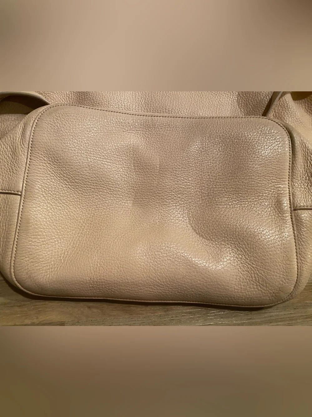 Cuyana 13 Inch Classic Pebbled Leather Backpack Tote in Blush